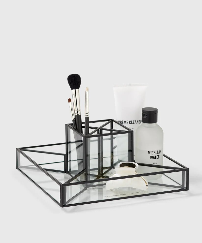 Rotating Glass Organizer