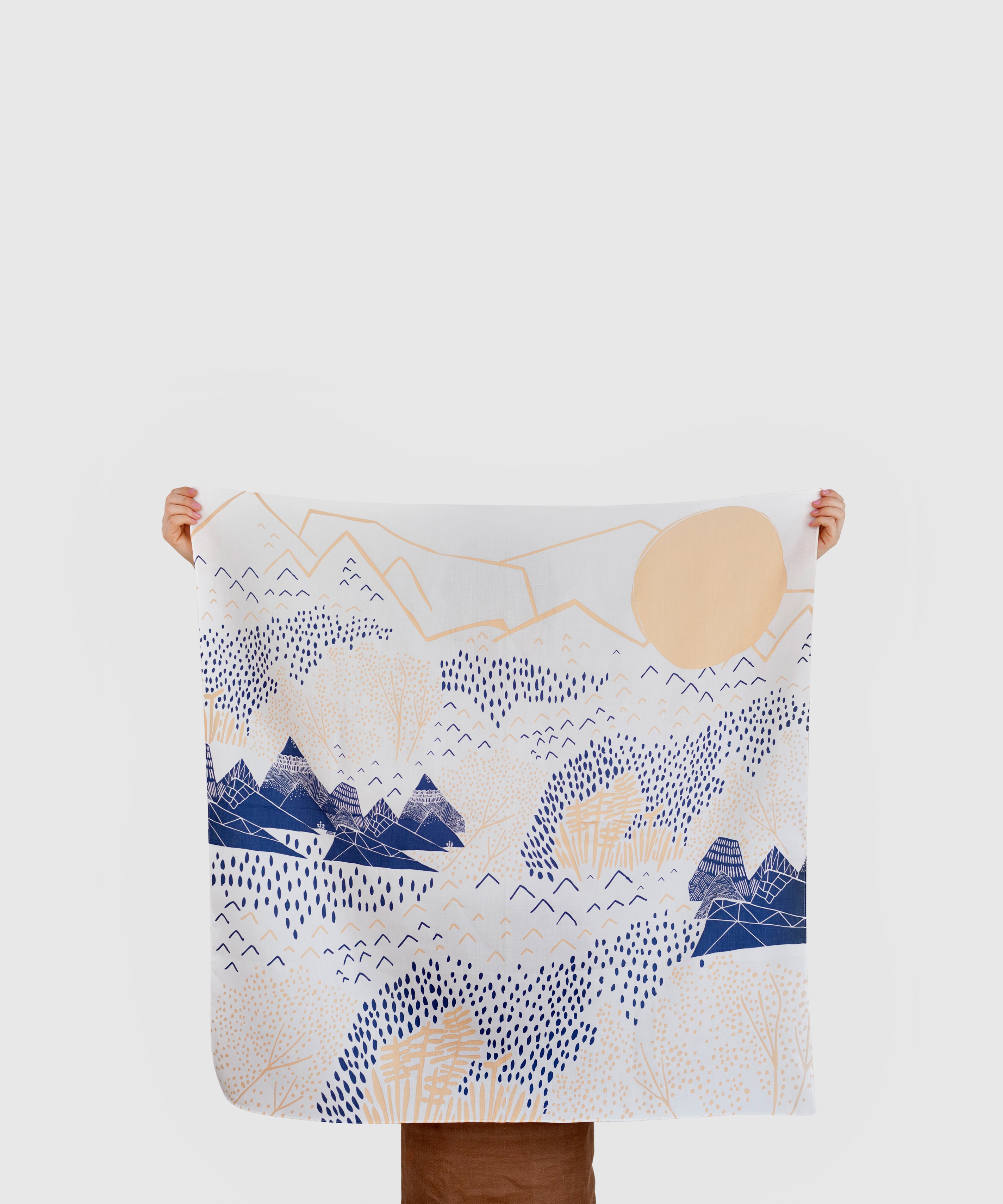 Silkscreened Furoshiki – 'Mountain Blossom' I Shop at KonMari