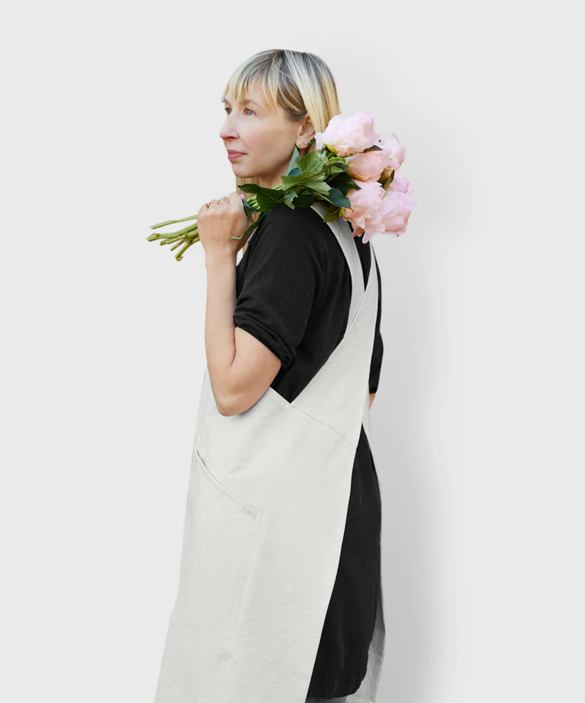 Cotton Canvas Cross-Back Apron